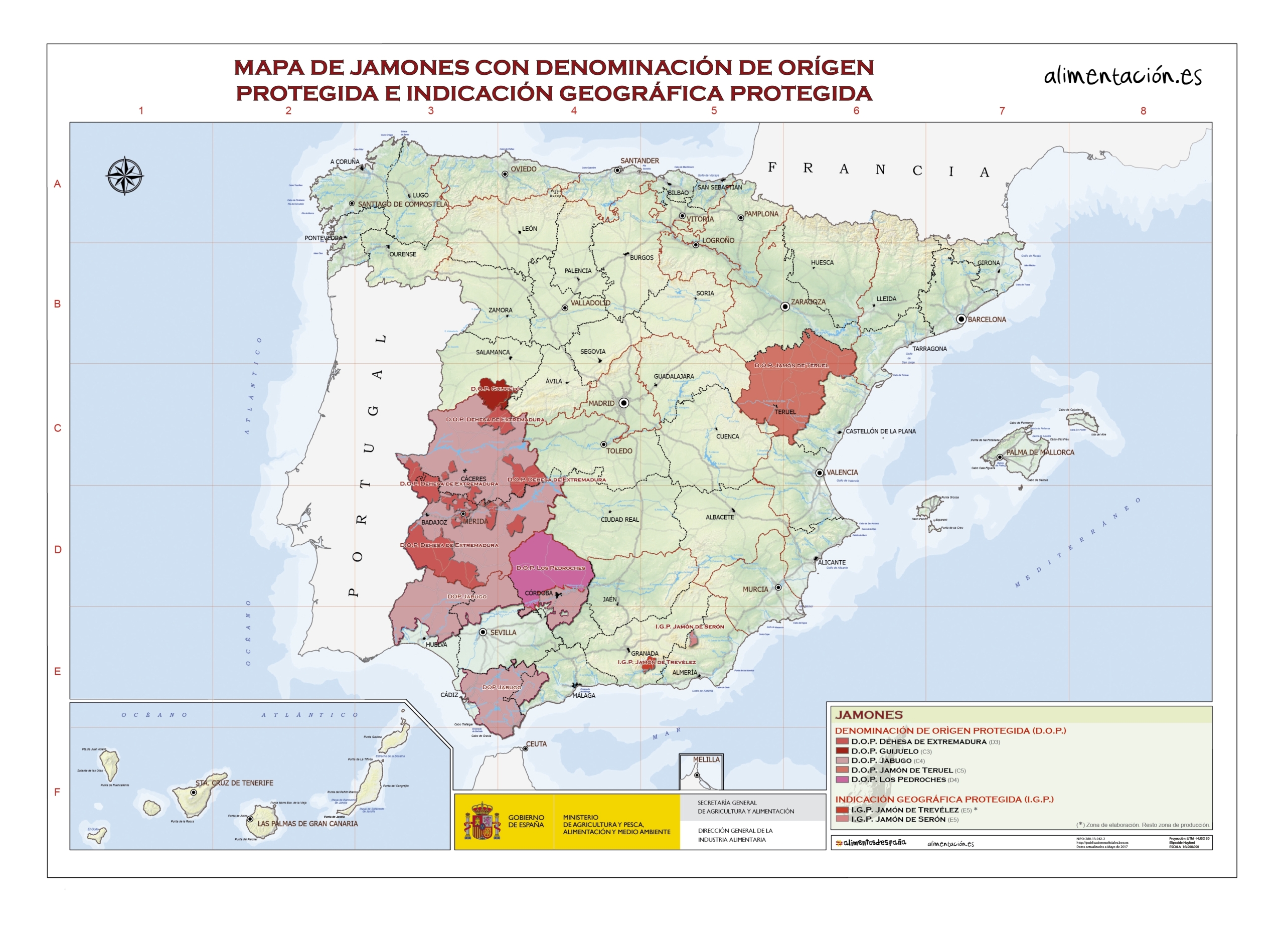 mapa jamones ibericos mapa jamones ibericos