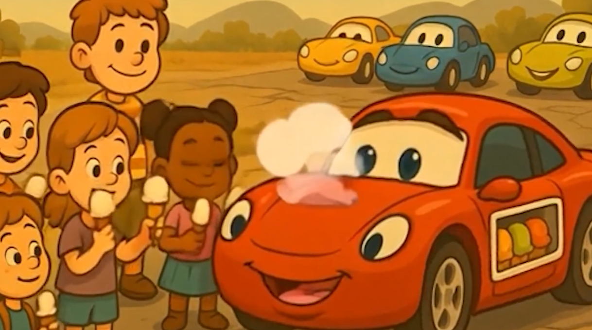 coche y niños felices coche y niños felices