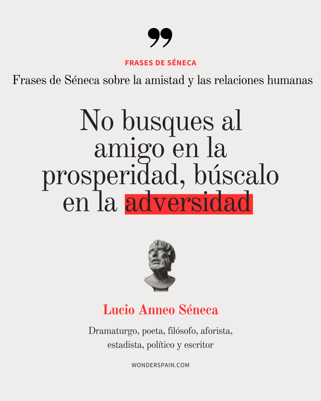Frases de Séneca sobre la amistad y las relaciones humanas