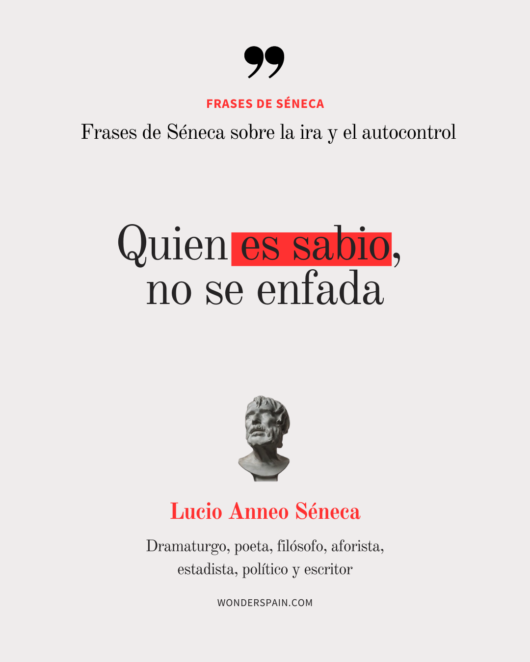 Frases de Séneca sobre la ira y el autocontrol