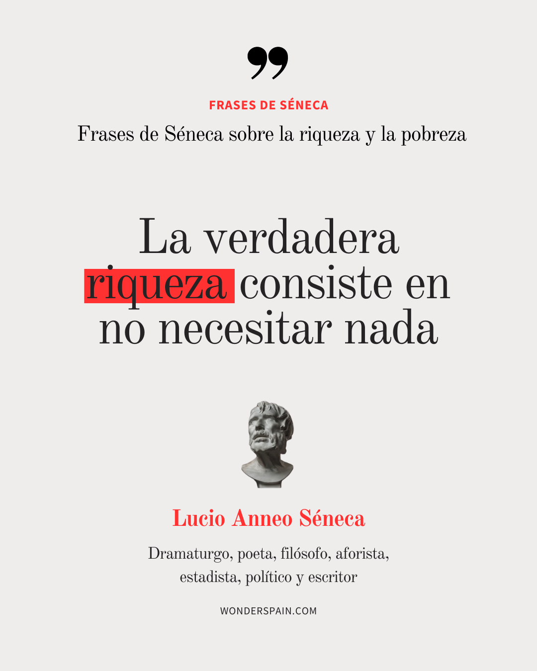 Frases de Séneca sobre la riqueza y la pobreza