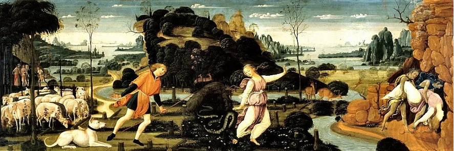 ilustracion de orfeo y euridice